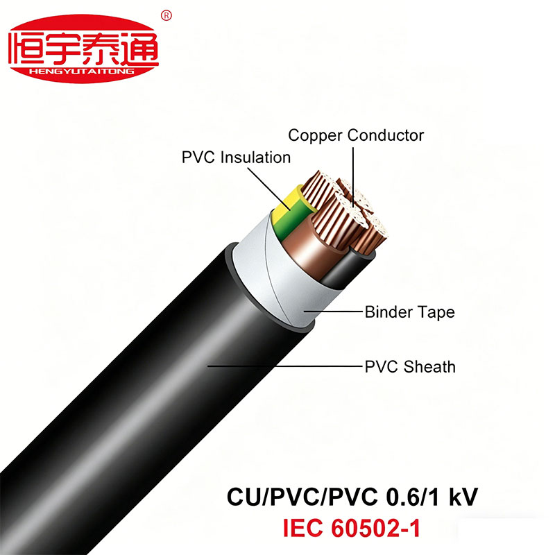 NYY สายไฟหุ้มฉนวน PVC ตัวนำทองแดงแรงดันต่ำ NYY