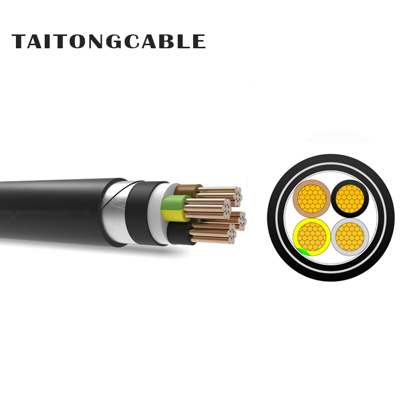 ตัวนำทองแดง 2-5 คอร์แรงดันต่ำ STA-Armoured XLPE-Insulated PVC-Sheathed Power Cables