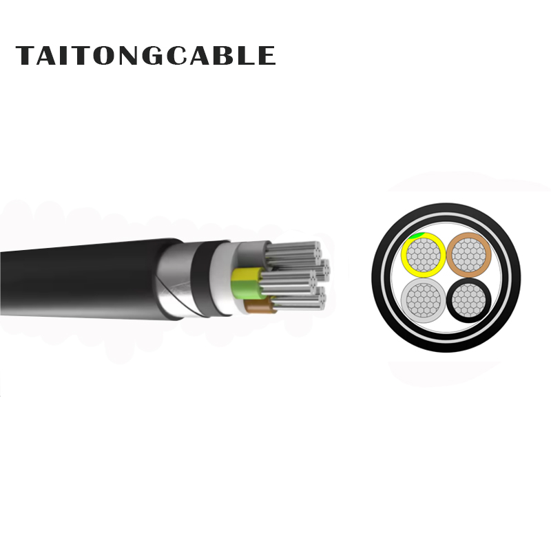 แรงดันไฟฟ้าต่ำ 2 ถึง 5-core STA เหล็กเทปหุ้มเกราะอลูมิเนียม PVC หุ้มฉนวนและสายไฟหุ้มฉนวน