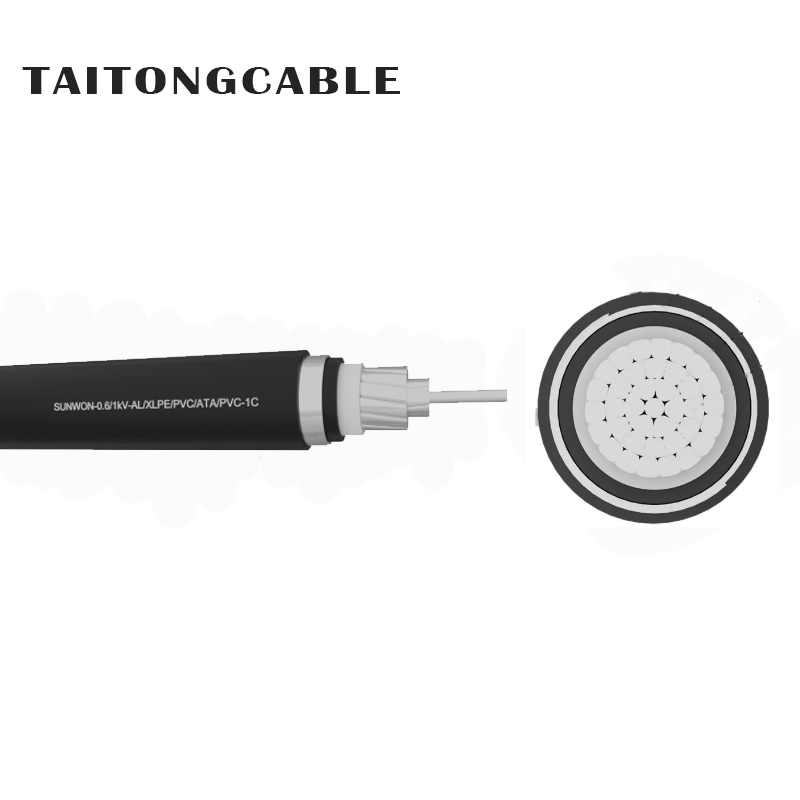 สายไฟหุ้มฉนวน PVC แบบหุ้มฉนวน ATA แบบ Single-Core ATA แรงดันต่ำ XLPE